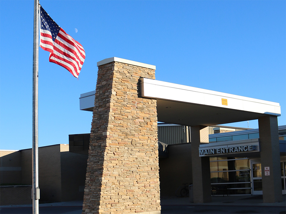 The American flag at WinnMed is flown in honor of service men and women in Winneshiek County.