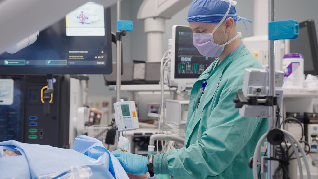 Ben Levinson providing anesthesia.